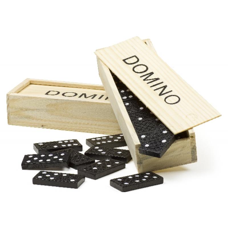 Image of Domino game in a wooden box