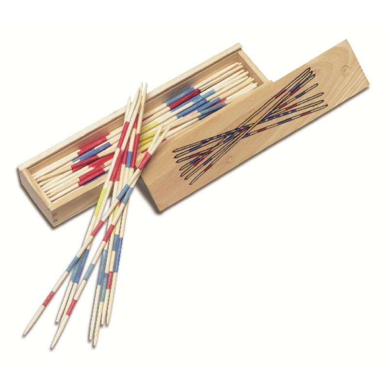 Image of Mikado game in wooden box
